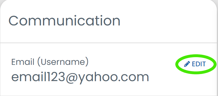 change email address - account settings