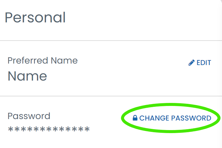 how to change password - account settings
