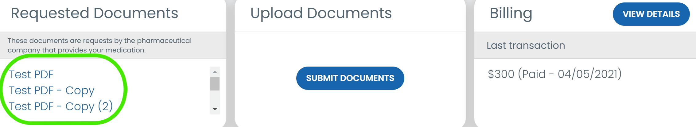 how to view requested documents