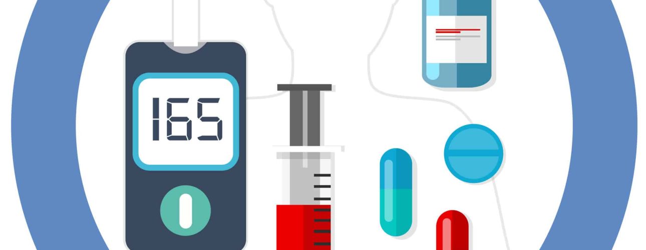 world diabetes day blue circle symbol with icon vector blood glucose test insulin drug pharmacy health care drawing