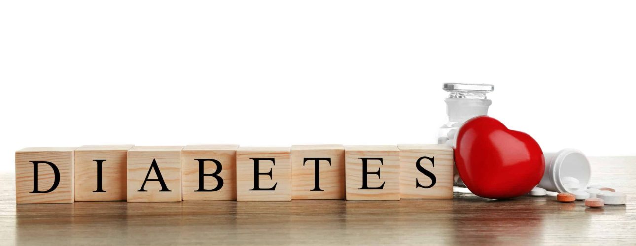 Wooden cubes with word Diabetes on table