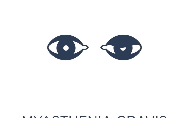 Myasthenia gravis icon. Trendy flat vector Myasthenia gravis icon on white background from Diseases collection, vector illustration can be use for web and mobile, eps10